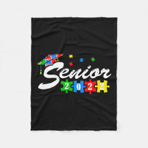 Senior Autism Graduate 2022 For Autistic Teens Gra Fleece Blanket