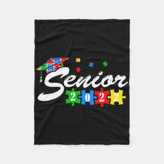 Senior Autism Graduate 2022 For Autistic Teens Gra Fleece Blanket