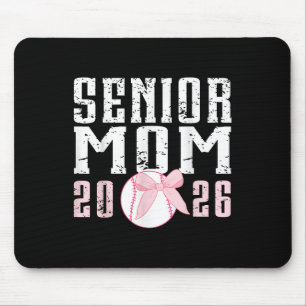 Senior Back To School 2026 Baseball Bow Cl Of 2026 Mouse Pad