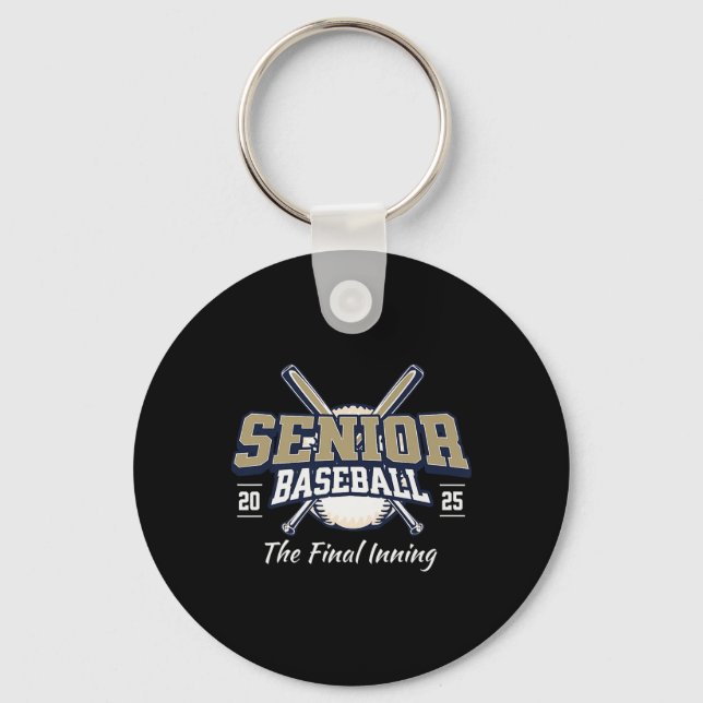 Senior Baseball 2025 The Final Inning Premium  Key Ring (Front)