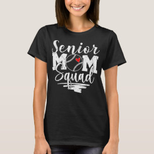 Senior Baseball Mum Squad Game Day Vibes Mother s T-Shirt