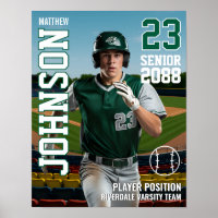 Senior Baseball Player School Team Sports Photo
