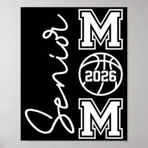 Senior Basketball Mom Class 2026 Illustration Poster