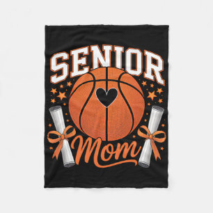 Senior Basketball Mum 2026 Funny Basketball Mum Gr Fleece Blanket
