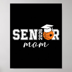 Senior Basketball Mum Cl Of 2026 Funny Graduation Poster