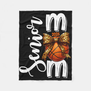Senior basketball mum class of 2026 player fleece blanket