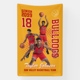Senior Basketball Player Photo Collage Sports Banner