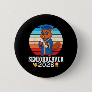 Senior Beaver 2026 Cl Of Graduation Day With Diplo 6 Cm Round Badge