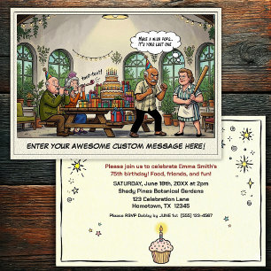 Senior Birthday Party  Invitation