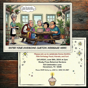 Senior Birthday Party Invitation