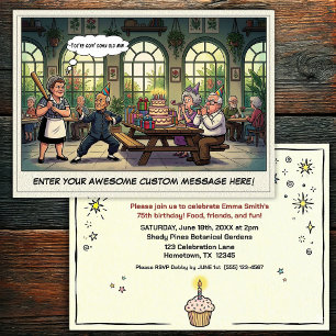 Senior Birthday Party Invitation