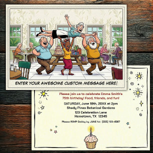 Senior Birthday Party  Invitation