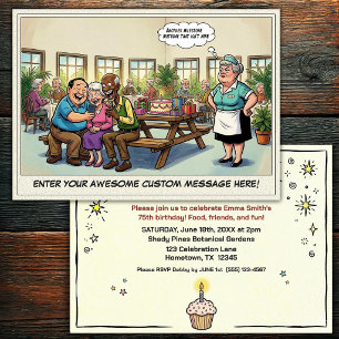 Senior Birthday Party  Invitation