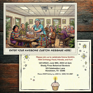 Senior Birthday Party  Invitation