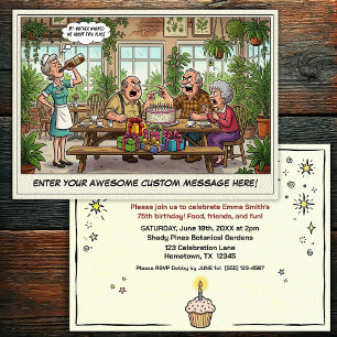 Senior Birthday Party  Invitation