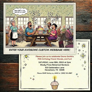 Senior Birthday Party  Invitation
