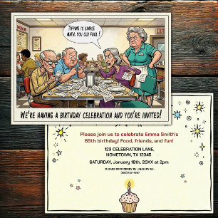Senior Birthday Party Invitation