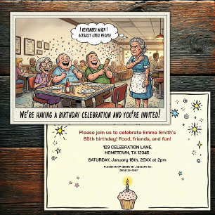 Senior Birthday Party Invitation