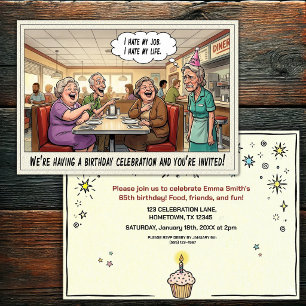 Senior Birthday Party Invitation