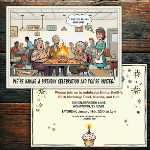 Senior Birthday Party Invitation