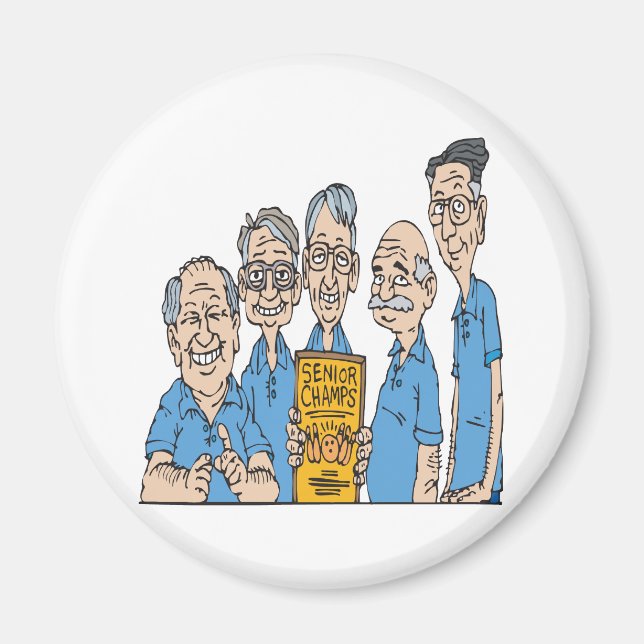 Senior Bowling Champs Magnet (Front)