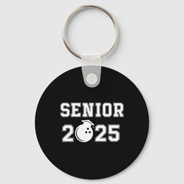 Senior Bowling Player 2025  Key Ring (Front)