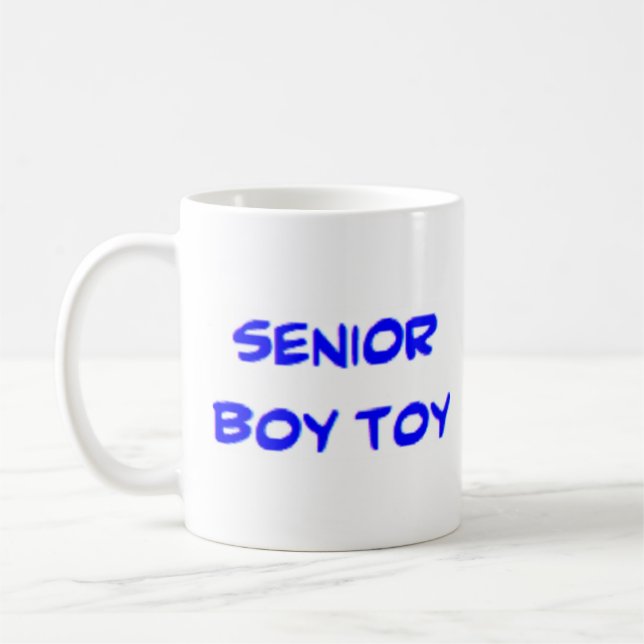 senior boy toy coffee mug (Left)