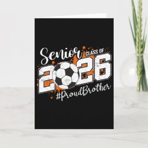 Senior Brother Cl Of 2026 Soccer Ball Graduation Card