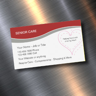 Senior Care Magnetic Business Card