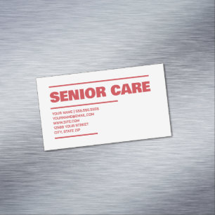 Senior Care Magnetic Business Card