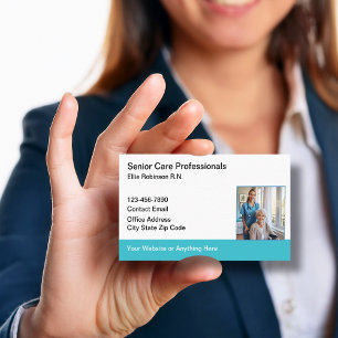 Senior Care Medical Nursing Home Health Business Card