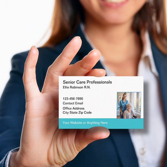 Senior Care Medical Nursing Home Health Business Card (Creator Uploaded)