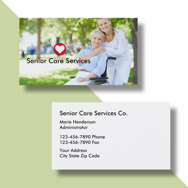 Senior Care Services Business Card (Creator Uploaded)