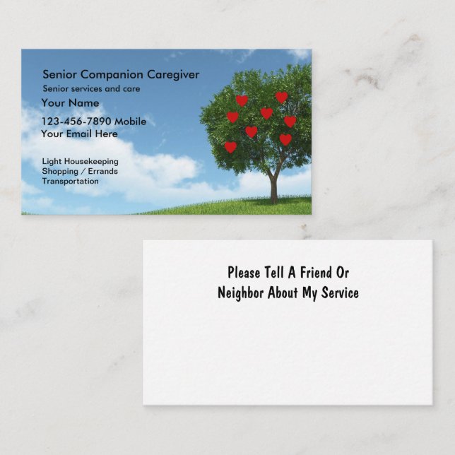 Senior Caregiver Business Card (Front/Back)