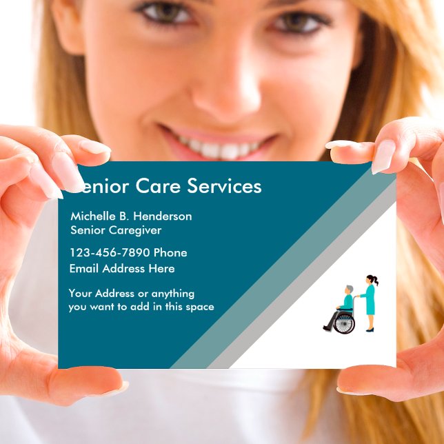 Senior Caregiver Business Card Template (Creator Uploaded)