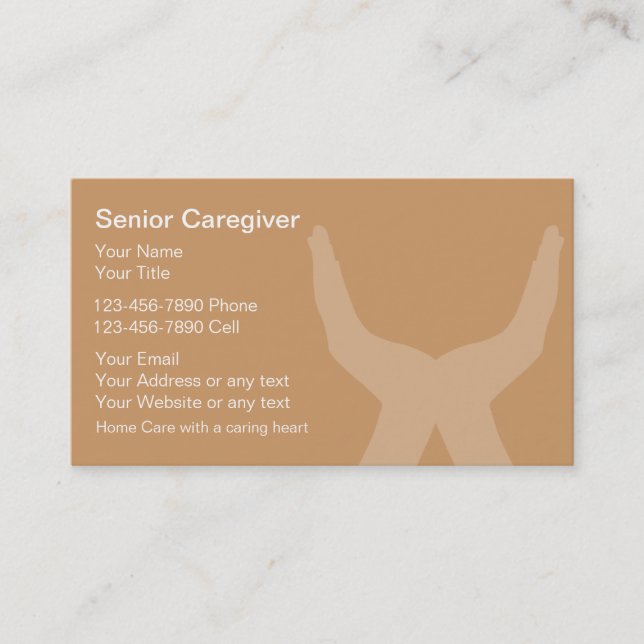 Senior Caregiver Business Cards (Front)