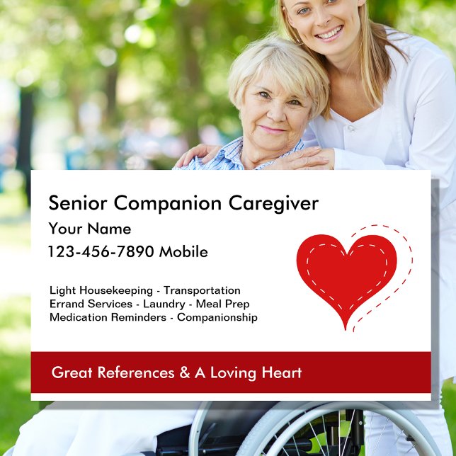 Senior Caregiver Business Cards (Creator Uploaded)