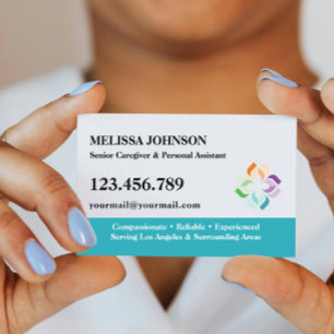 Senior Caregiver Elderly & Personal Care LOTUS  Business Card