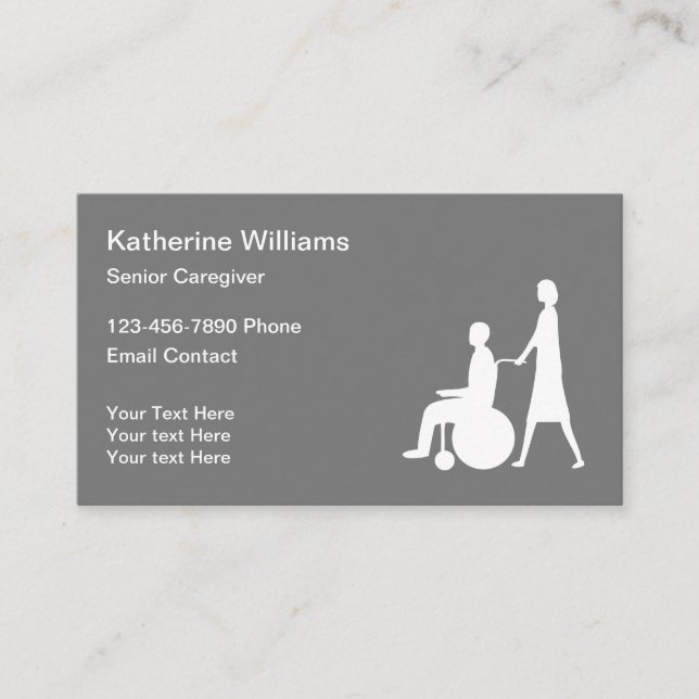 Senior Caregiver Services Business Card (Front)