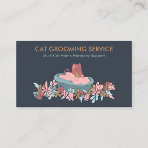 Senior Cat Care Home Visits Business Card