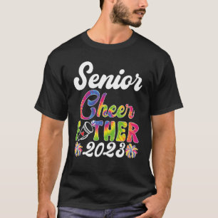 Senior Cheer Father 2023 Tie Dye Cheerleader Class T-Shirt