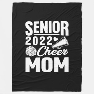 Senior Cheer Mom 2022 Cheerleader Cheer Mom Class Fleece Blanket