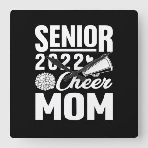 Senior Cheer Mum 2022 Cheerleader Cheer Mum Class Square Wall Clock