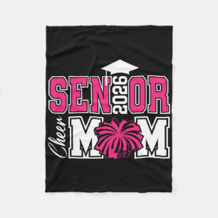 Senior Cheer Mum Cl Of 2026 Cheerleading Graduatio Fleece Blanket