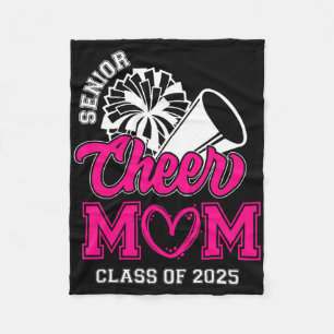Senior Cheerleader Mum Cheer Cl Of 2025 Graduation Fleece Blanket