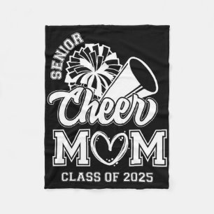 Senior Cheerleader Mum Cheer Cl Of 2025 Graduation Fleece Blanket