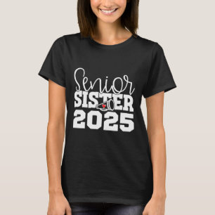 Senior Cheerleader Sister Cheer Cl Of 2025 Graduat T-Shirt