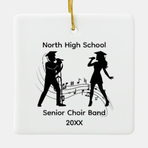 Senior Choir Band Music Notes  Ceramic Ornament