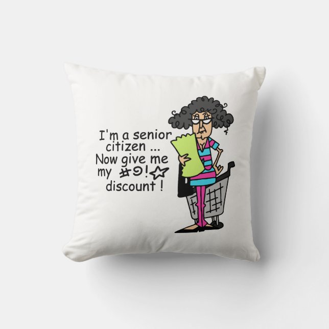 Senior Citizen Discount Cushion (Front)