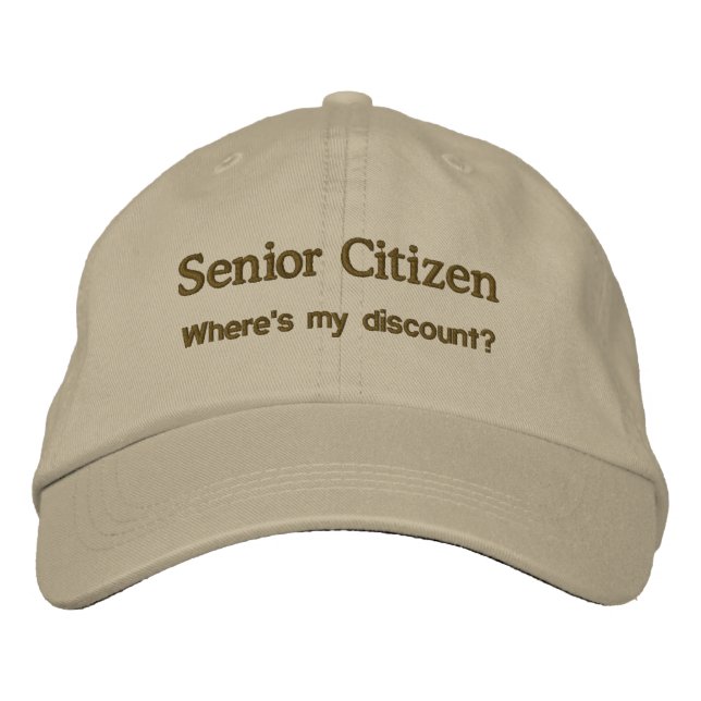 Senior Citizen Embroidered Hat (Front)